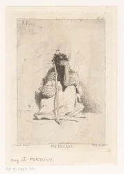 Sitting Beggar with Stick