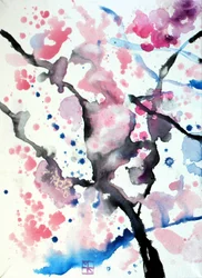 Abstract Cherry Blossoms