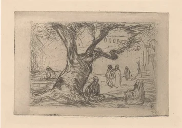Figures Under a Tree