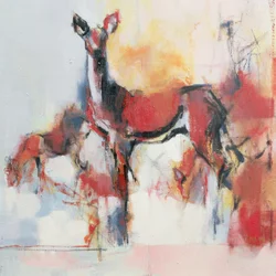 Hinds in winter, 1995