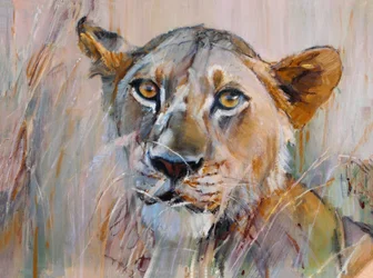 Young Lion in the Grass, 2020