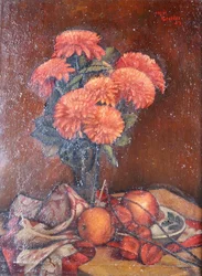 Still life with Chrysanthemums