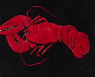 Lobster on Black Background, 1940-1941.