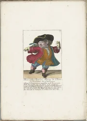 The Dwarf Gilles Platfues as French Dance Master, ca. 1710