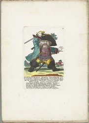 The Dwarf Hanß Görge Prijhann as a Fierce Officer, ca. 1710