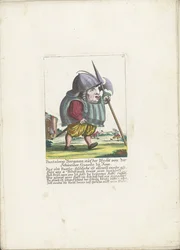 The Dwarf Pantaleon Bürgman of the Swiss Guard in Rome, ca. 1710 (Il Callotto resurcitato oder Neu eingerichtes Zwerchen Cabinet)