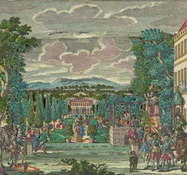 Paper Theater or Diorama of an Italianate Villa and Garden