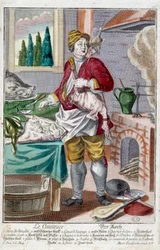 The cook (engraving by Martin Engelbrecht)