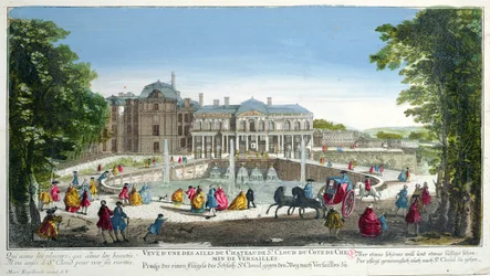 View of the Chateau de Saint-Cloud near Versailles, mid 18th century