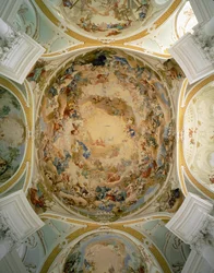 Ceiling fresco in the church of Neresheim