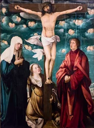 Crucifixion with the Virgin Mary, Saint Mary Magdalene and Saint John the Evangelist, circa 1525-1530
