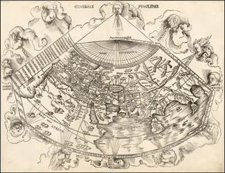 1513 Ptolemaic World Map by Martin Waldseemüller