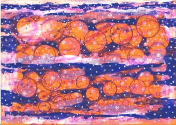 Tangerines in Winter Abstract