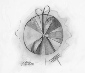 Study Graphite Razor Tree (Homage to Joseph Beuys)