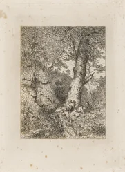Resting Soldiers Under a Tree