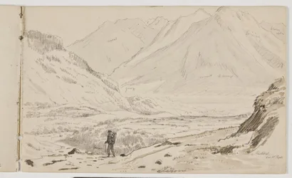 Mountain Landscape with Wanderer