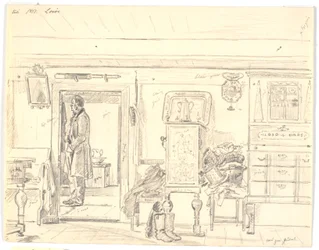 Peasant Cottage with Standing Man, Læsø