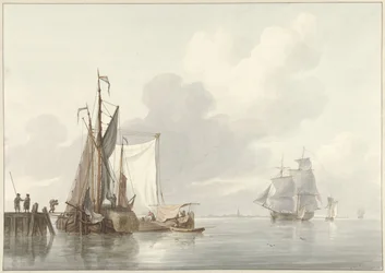 River view with moored ships
