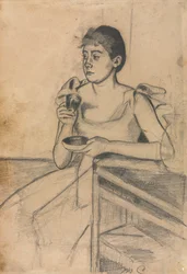 After-Dinner Coffee (recto), After-Dinner Coffee (verso), c. 1889