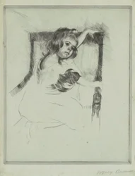 Kneeling in an Armchair
