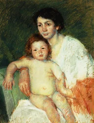 Nude Baby on Mother