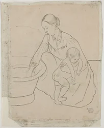 The Bath (verso), 1890-1891