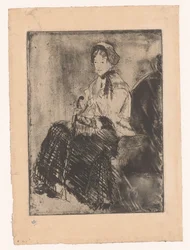 Seated Woman with Umbrella