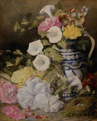 A Still Life with a Vase of Flowers