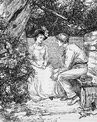 A couple courting