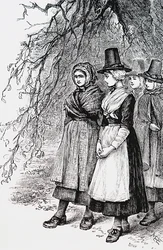 Welsh Girls at a Hollantide Fair, a Hiring Fair, Waiting to be Engaged as Domestic Servants