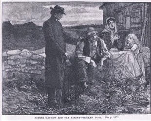 Father Matthew and the famine stricken poor AD 1845