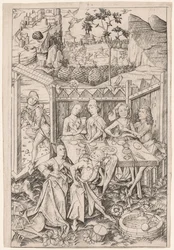 The Garden of Love Large Plate, c. 1465