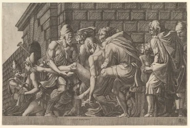 The Wounded Paris Carried from the Field of Battle