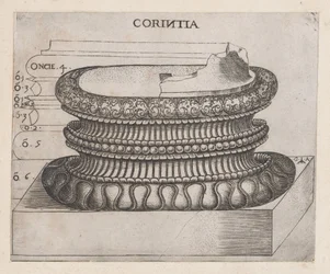 Speculum Romanae Magnificentiae: Corinthian Base, ca. 1537