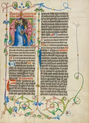 Initial A: King David Enthroned