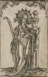 Saint Barbara with a Palm and a Book