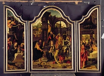 A Triptych; The Adoration of the Magi; The Nativity and The Presentation in the Temple; The Annunciation