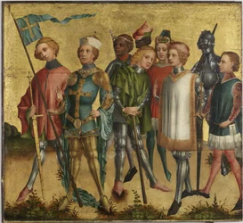Saint Gereon of Cologne with soldiers, ca 1460