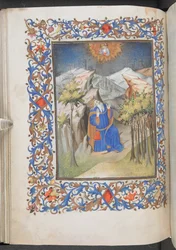 David at prayer, Anjou Hours, Egerton 1070, f.44v