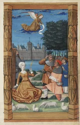 Annunciation to the Shepherds, from a Book of Hours, c.1485
