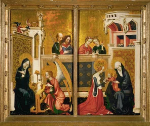 Small Altar with Two Panels. Left: The Annunciation