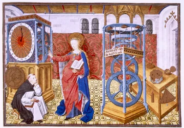 Wisdom teaching the author the precepts of temperance, c. 1455