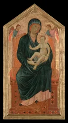 Virgin and Child Enthroned with Two Angels