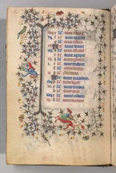 Hours of Charles the Noble, King of Navarre (1361-1425): fol. 3v, March