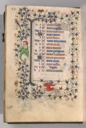 Hours of Charles the Noble, King of Navarre: fol. 11v, November, c. 1405