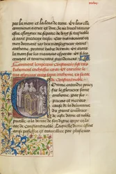 Initial C: The Emperor of Constantinople Enshrining the Body of Saint Anthony