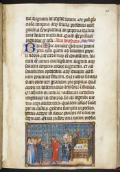 The King transmitting the sword to the Seneschal (Duke of Anjou), from 