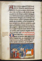 The Archbishop of Reims placing the crown on the queen