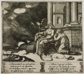 Proserpina Gives Psyche the Box of Beauty