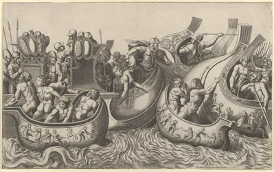 Speculum Romanae Magnificentiae: Naval Battle, 16th century